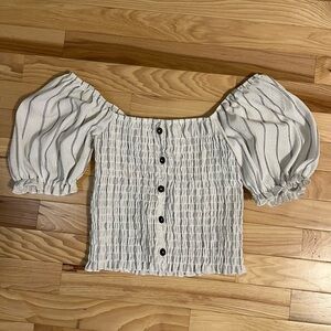 Puff Sleeve Crop Top